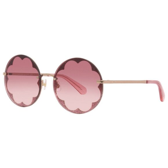 NWOT Kate Spade pink red glitter flower outline lens sunglasses - Picture 4 of 13